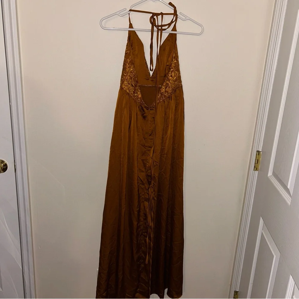 Hello Molly Rust Lace Bodice Maxi Dress - Picture 5 of 5